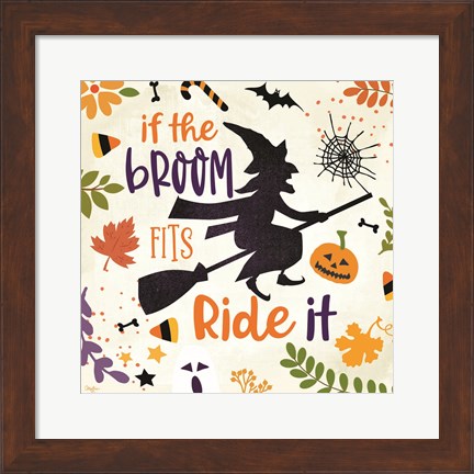 Framed If the Broom Fits Print