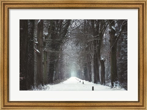 Framed Snow in Markelo Print