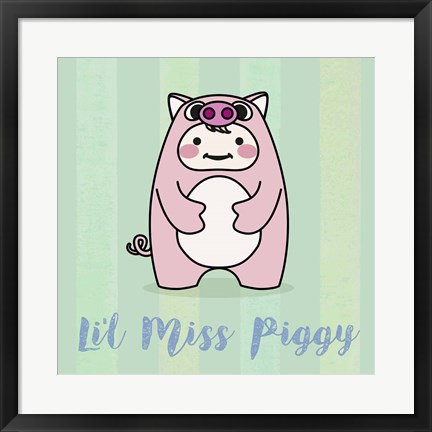 Framed Li&#39;l Piggy Print