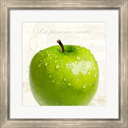 Framed La Pomme Vert Print