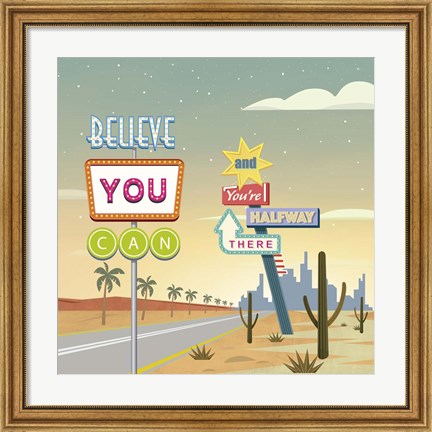 Framed Believe You Can... (detail II) Print