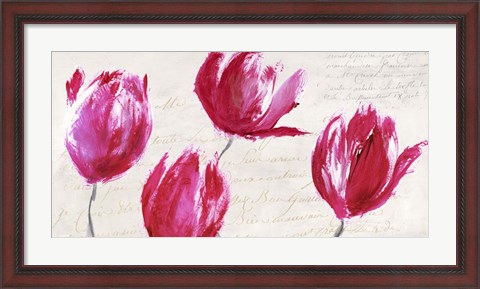 Framed Crimson Tulips Print
