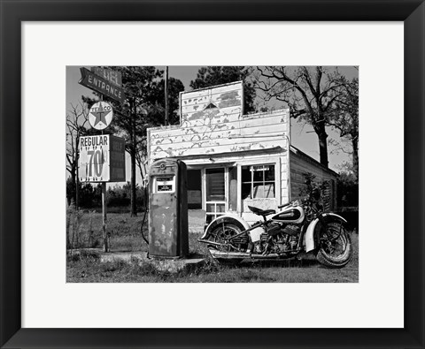 Framed Abandoned Gas Station, New Mexico Print