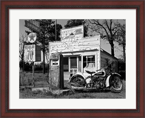 Framed Abandoned Gas Station, New Mexico Print