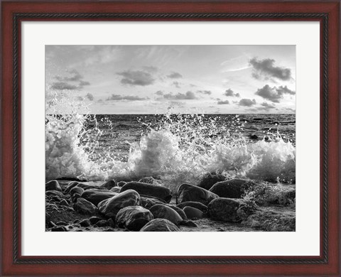 Framed Waves Crashing, Point Reyes, California (BW) Print