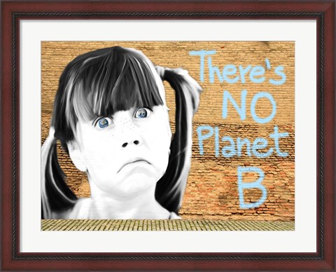 Framed No Planet B Print