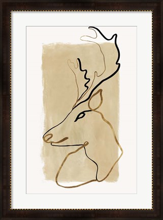 Framed Antlers II Print
