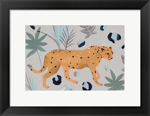 Framed Walking Cheetah I Print
