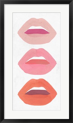 Framed Red Lips II Print