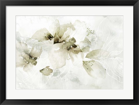 Framed Golden Cherry Blossoms Print
