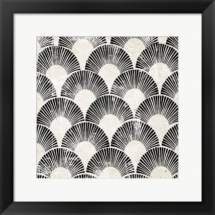 Framed White Art Deco III Print
