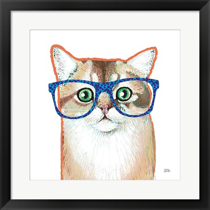 Framed Bespectacled Pet II Print