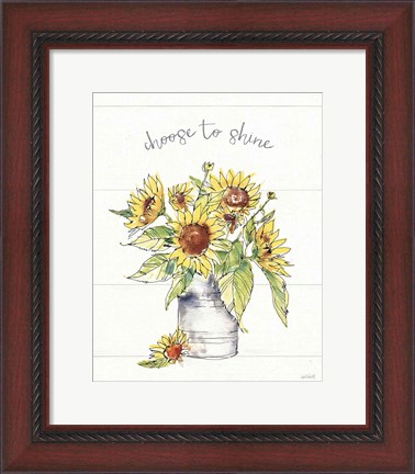 Framed Sunflower Fields I Print