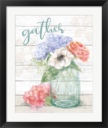 Framed Pastel Flower Market III Print