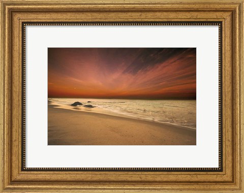 Framed Marthas Vineyard Beach III Print