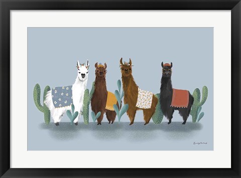 Framed Delightful Alpacas V Print