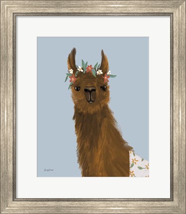 Framed Delightful Alpacas II Print