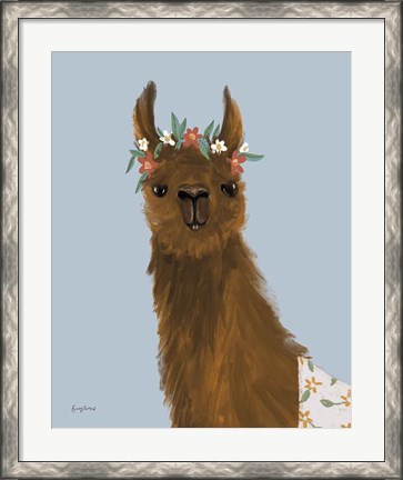 Framed Delightful Alpacas II Print