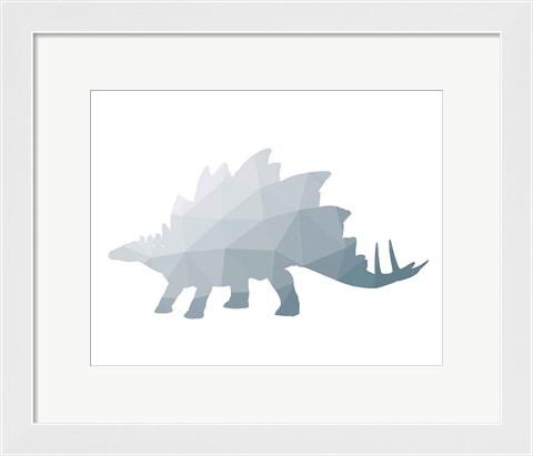 Framed Geo Dinosaur II Print