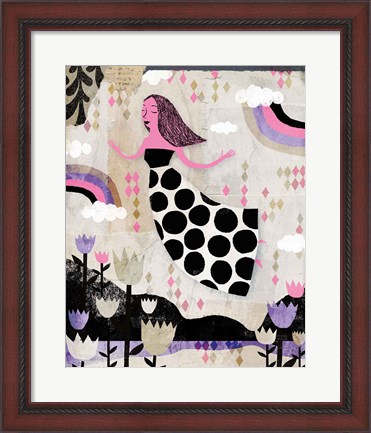 Framed Lucy in the Sky Pink Purple Print