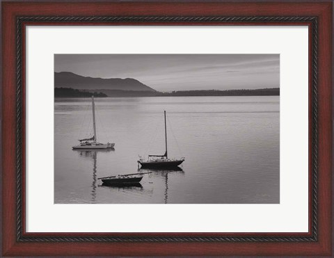 Framed Bellingham Bay BW Print