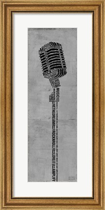 Framed Type Mic Gray Print