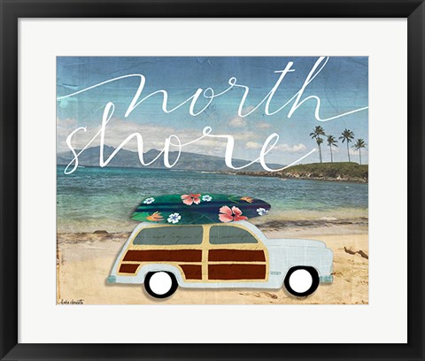 Framed North Shore Surf Wagon Print