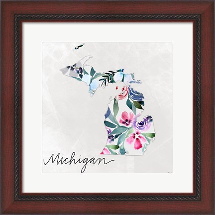 Framed Michigan Print