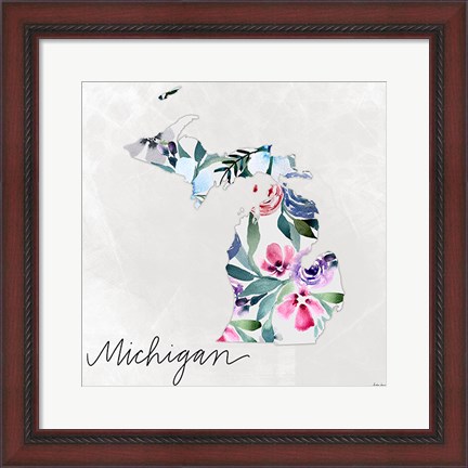Framed Michigan Print