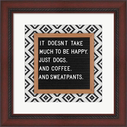 Framed Dogs and Sweatpants Print