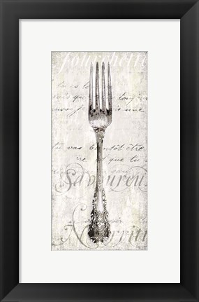 Framed Decorative Fork Print