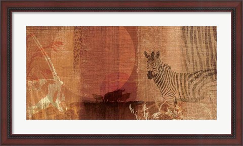 Framed Safari Sunset I Print