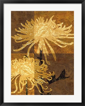 Framed Golden Mums II Print