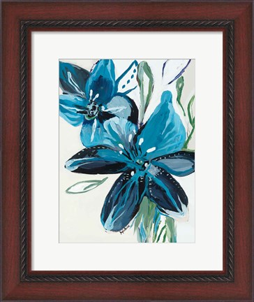 Framed Flowers of Azure II Print