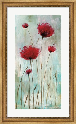 Framed Splash Poppies I Print