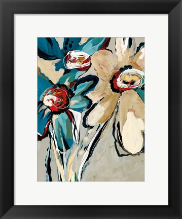 Framed Blooming Blue II Print