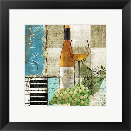 Framed Bon Vin Print