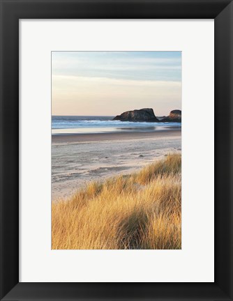 Framed Dune Grass And Beach I Print