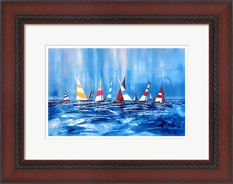 Framed Sailing Boats III Print