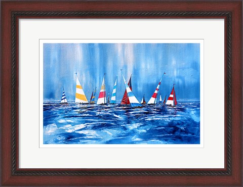 Framed Sailing Boats III Print