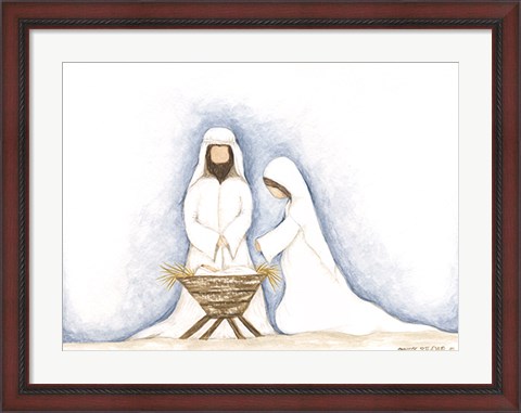 Framed Jesus, Mary, Joseph Print