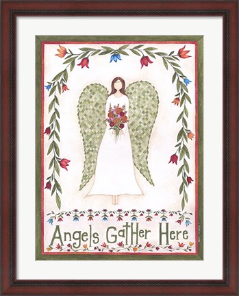 Framed Angels Gather Print