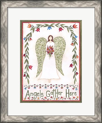 Framed Angels Gather Print