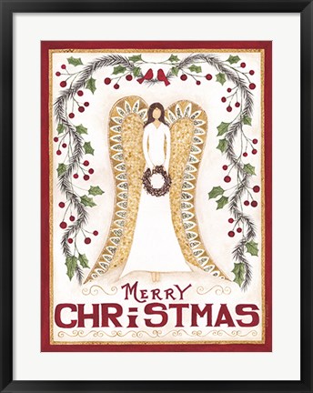 Framed Christmas Angel Print