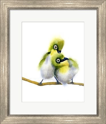 Framed Lime Green Cuties Print