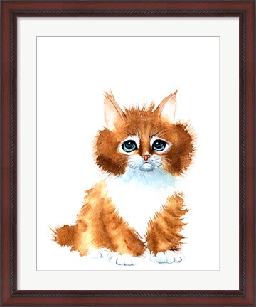 Framed Orange Cat Print