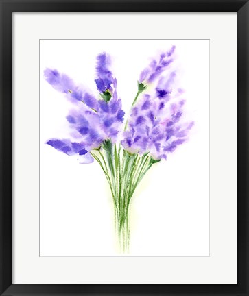Framed Purple Flowers IV Print