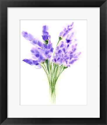 Framed Purple Flowers IV Print