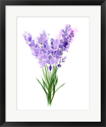 Framed Purple Flowers V Print