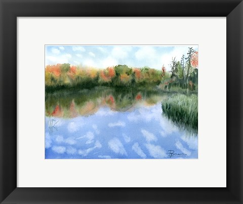 Framed Lake Scape II Print